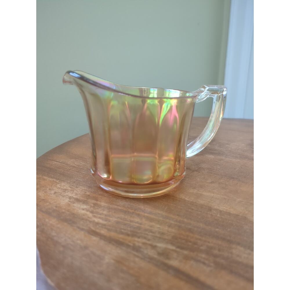 Vintage Carnival Glass Paneled Creamer